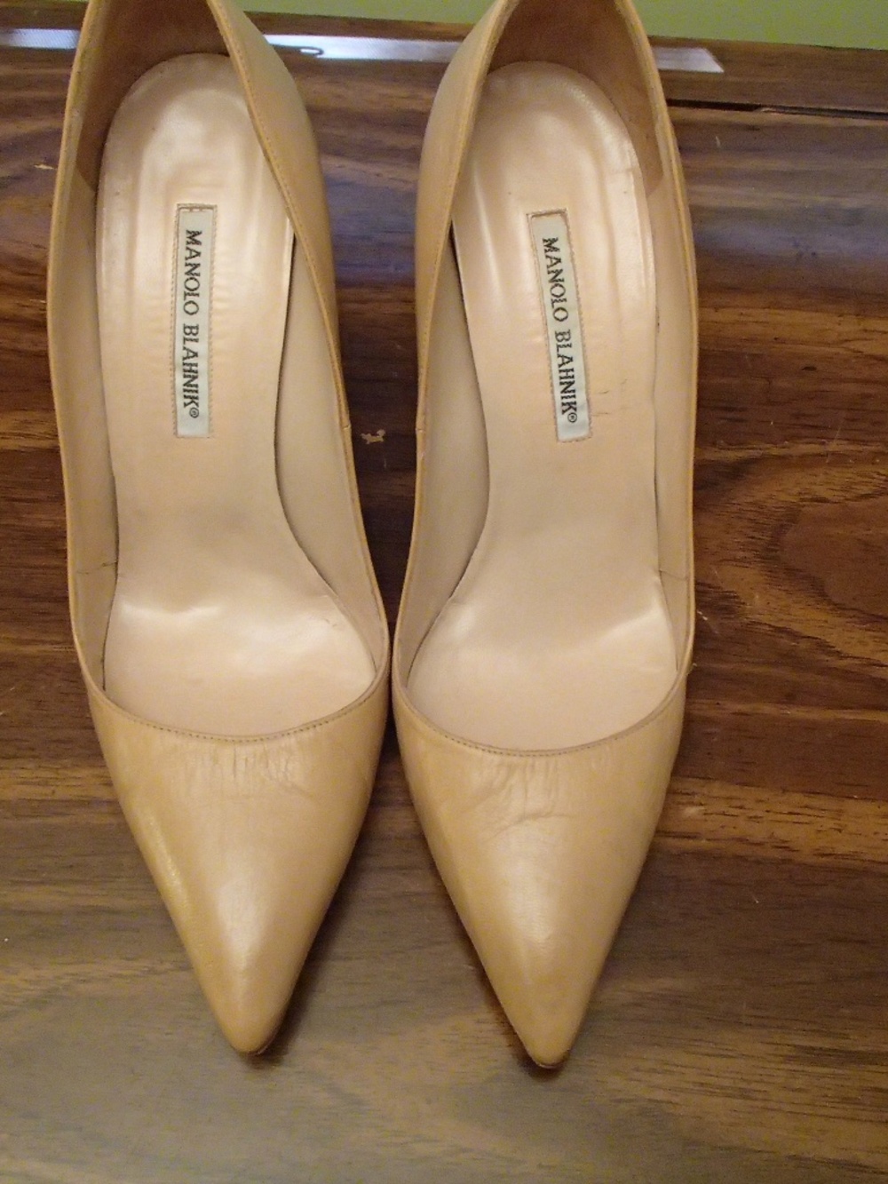 Manolo Blahnik Tan Stilettos